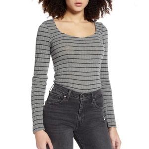 🆕 PST by Project Social T Kimora Sweetheart Top Gray & black